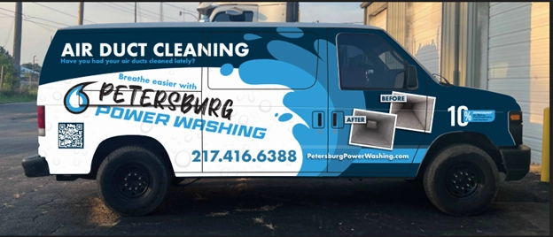 The Petersburg Power Washing service truck in Petersburg, IL